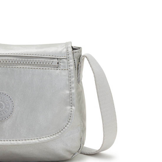 Kipling Sabian Metallic Crossbody Mini Tassen Zilver | België 1865TC